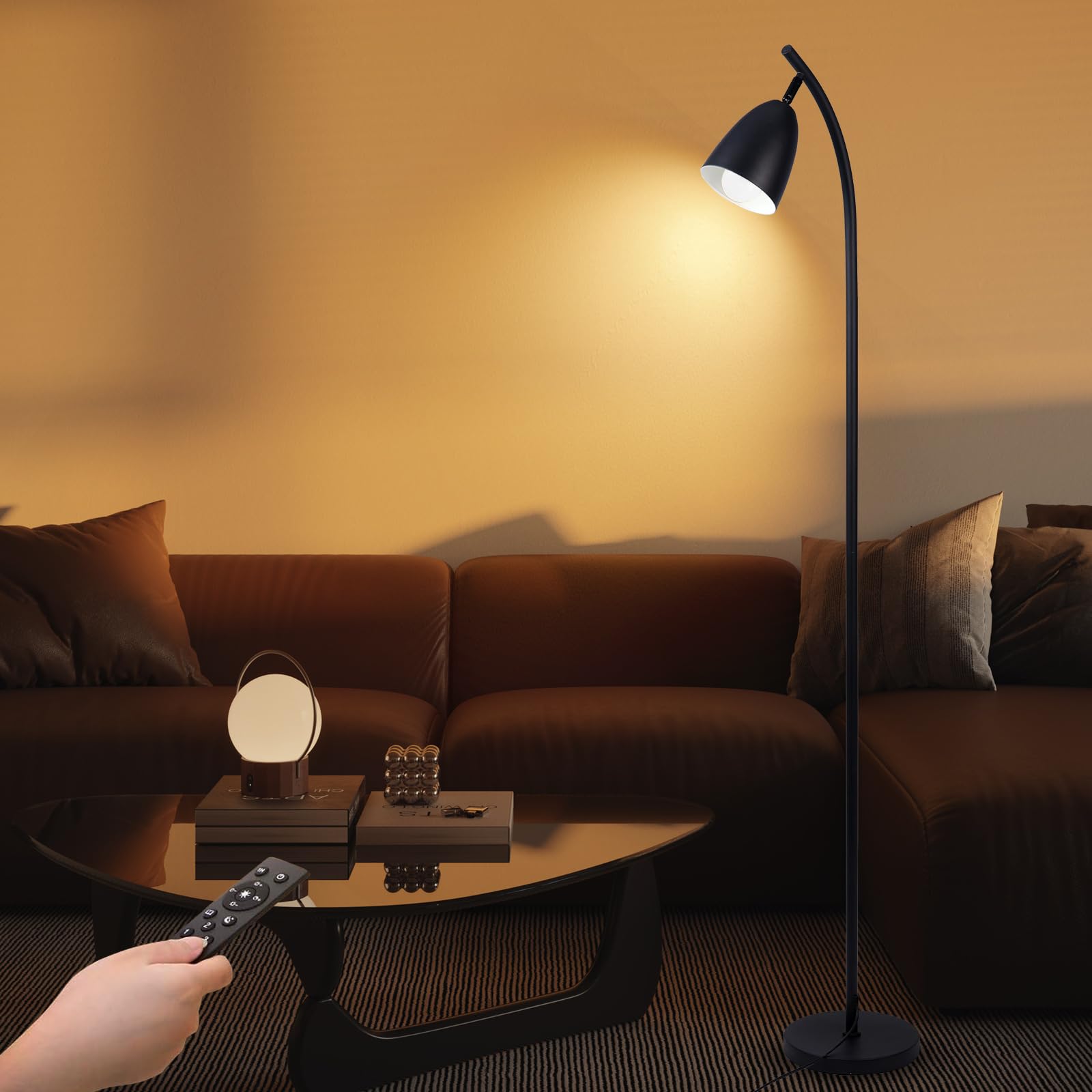 

ZenGlow Smart LED Floor Light, Stylish Ambient Lighting with Scandinavian Design, Stepless Dimming (2700K-6500K), Remote and Foot Switch Operation,