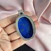 Lapis Lazuli Pendant With Silver Chain Necklace 925 Sterling Silver Pendant