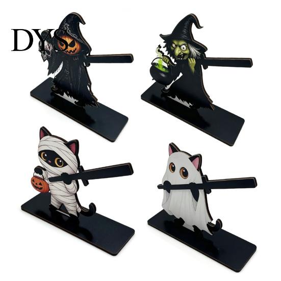Cute Pumpkin Theme Storage Halloween Wooden Napkin Holder, Ghost Tabletop Decor for Kitchen Dining Room, Cartoon Style Rack Spooky Paper Towel