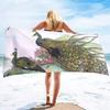 Peacock Beach Towel, Absorbent Quick Dry Sand Free Microfiber Compact Travel Beach Towel, Sandless Lightweight Beach Towel