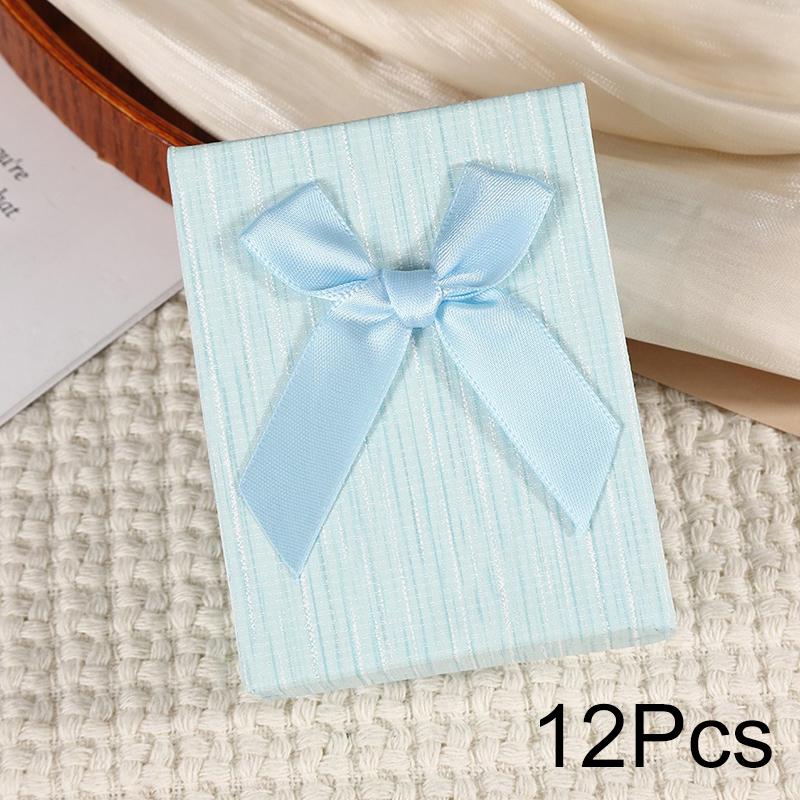 1Pc Cardboard Earring With Sponge Inside Ring Bow Bracelets Gift Box Rectangle Jewelry Set Necklace Packaging Boxes