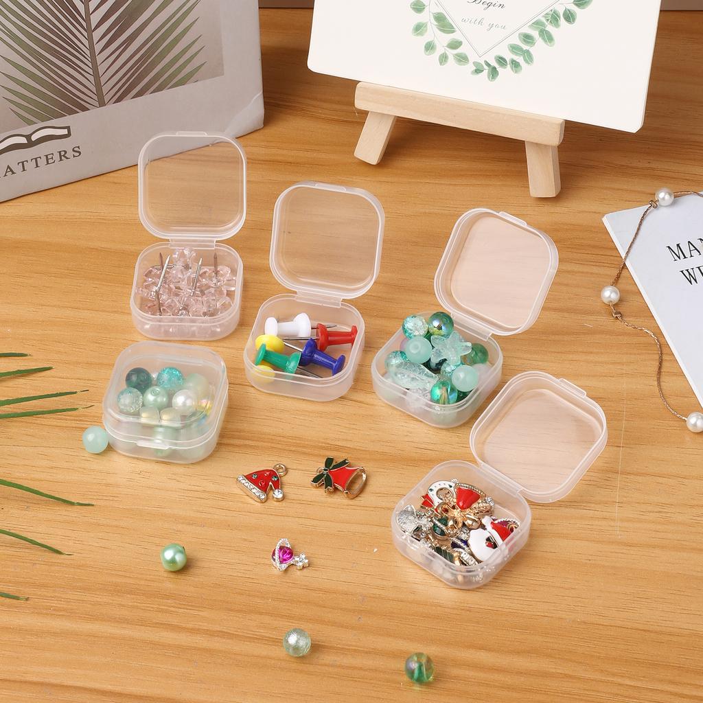 10pcs Plastic Box, Transparent Box, Jewelry Box, Earplug Box, Jewelry Box, Mini Organizer, Fish Hook Storage Box, Medicine Box