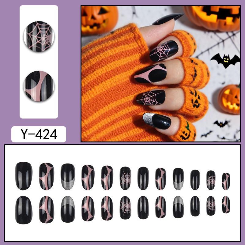 Short Press-On Nails Set With Floral Design Minimalist False Women Wearable Nail Tips In Multiple Colors