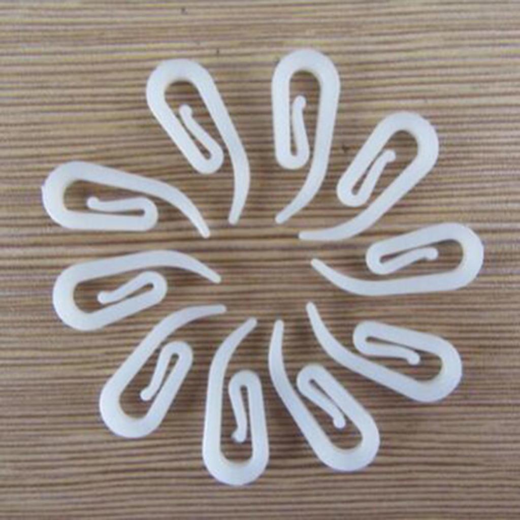 100pcs White Hanging Curtain Hooks Household Plastic Curtain Hooks Holder Window Hanger Curtain Poles Tracks Accessories