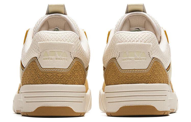 Anta Low Top Skateboard Shoes Women's Beige Yellow