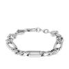 Diesel Mens Stainless Steel Chain Bracelet Color Silver (model One Size No Gemstones.