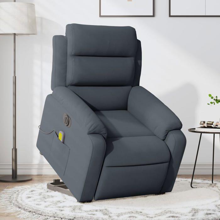 VidaXL Fauteuil Inclinable de Massage Électrique, Chaise de Relaxation avec Dossier et Repose-pied Réglables, Siège de 3205126