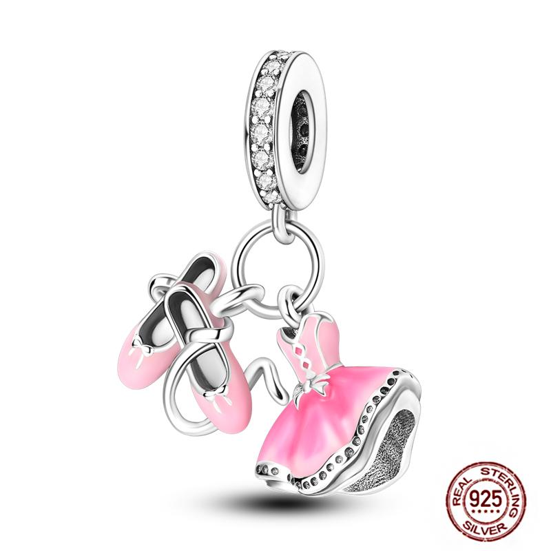 Daily Articles Copper Pink Perfume Charms Camera Dumbbell Smart Watch Beads Fit Original Bracelets Diy Jewelry Gift