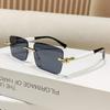 Frameless Square Sunglasses For Men And Women With Polarized Uv400 Protection For Fashion Street Wear