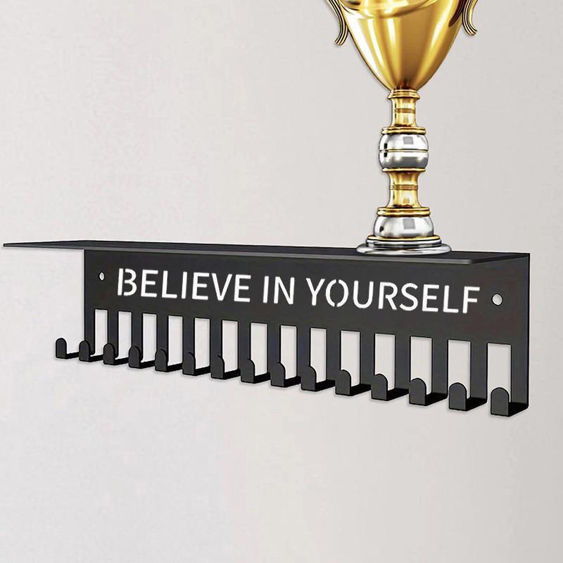 Medal Display Rack Metal Medal Hanger Holder Wall Mounted Large Capacity Award Holder For Race Soccer Basketball Sports Karate