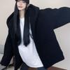 Korean Style Women's Winter Lambswool Coat, Hooded and Thickened for a Warm, Slim Look