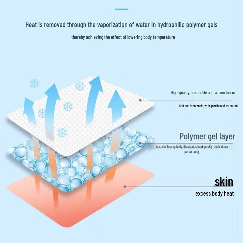 Haishi Hainuo Cooling Patches for Heatstroke Prevention - 10 Patches/Bag