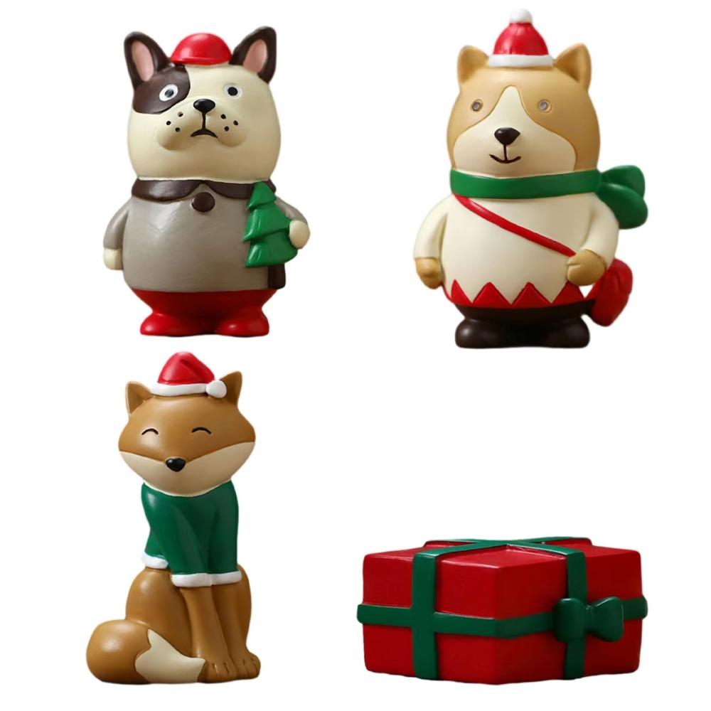 Resin Christmas Animal Figurine Creative Table Decoration Resin Crafts  New Year