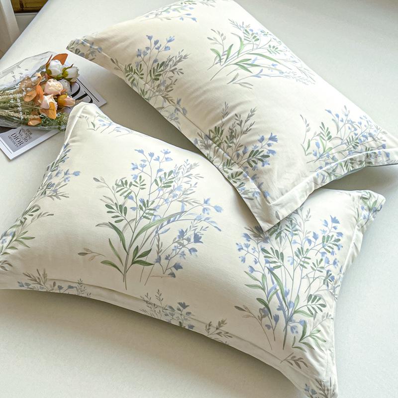 Children's Floral Pillowcase Set - Cotton with Memory Foam Core Cover (30x50cm & 40x60cm)