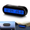 Car Mini Electronic Clock Time Thermometer  2 IN 1 Auto Dashboard Clocks Luminous Black Digital Display Car Styling Accessories