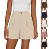 Damen Slim Fit Anzugshorts, Modische Lässige Und Schlankmachende Mid-Waist Shorts