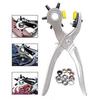 Home Mending Tool 5 Hole Sizes Paper Belt Hole Punching Pliers Puncher Punch