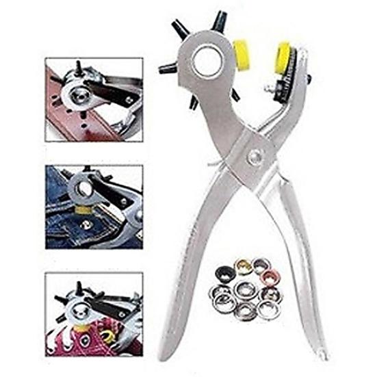 Home Mending Tool 5 Hole Sizes Paper Belt Hole Punching Pliers Puncher Punch