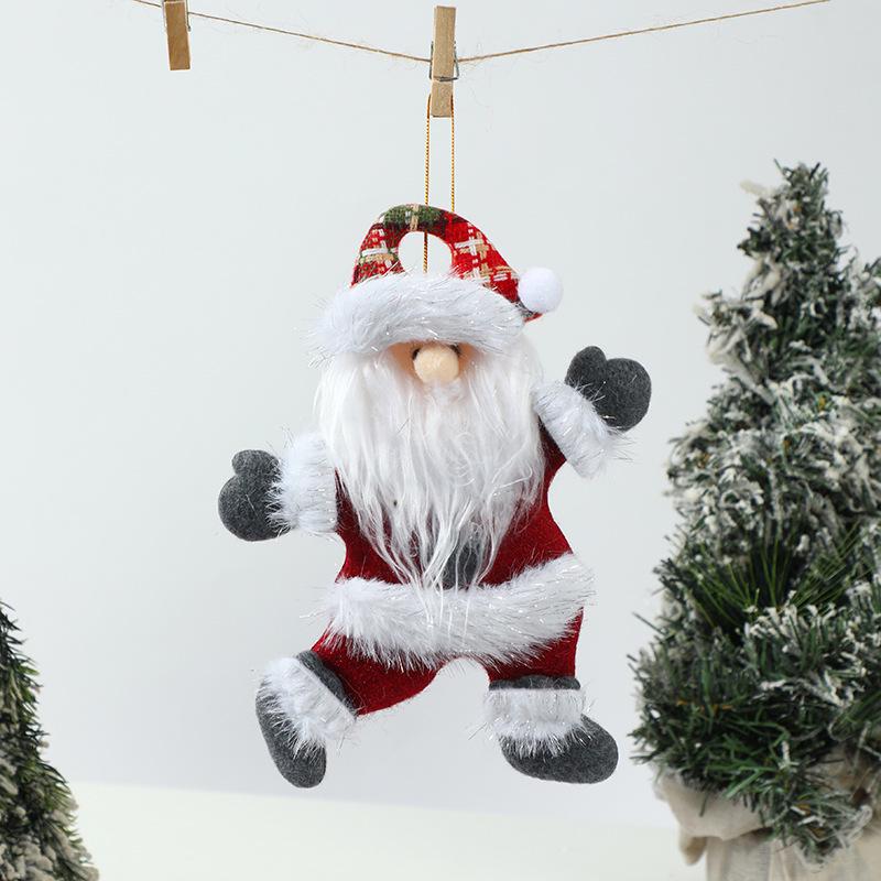 Dancing Christmas Figurines: Snowman, Reindeer, Bear & Old Man Plush Ornaments