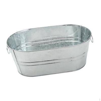 Verzinkter Wannen-Eiskübel mit Griff aus Zinn, tragbar für Partys, Bier, Wein