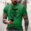 Fashionable Round Neck Short Sleeve Work Clothes Printed Tops For Mens Summer Tops
