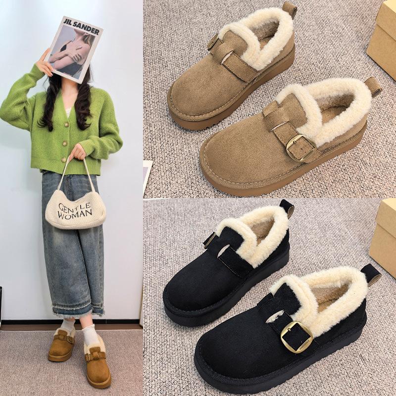 Women's thick bottom a footstool fashion winter lightweight warm anti cold snow boots non-slip casual sneakers cotton boots