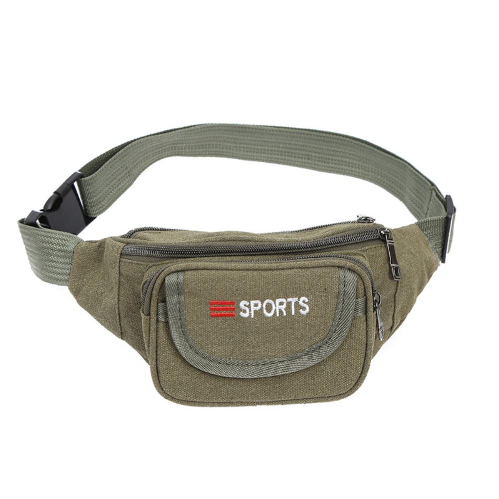 Canvas Waist Fanny Pack Large Capacity Climbing Belt Bag Men Molle Pouch  Outdoor Sports