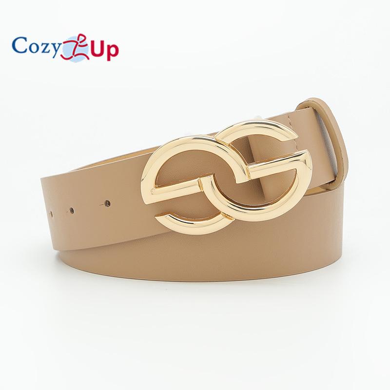 Metal Buckle Simple Casual Decoration Jeans Belt Double G Retro Dress Belt Women