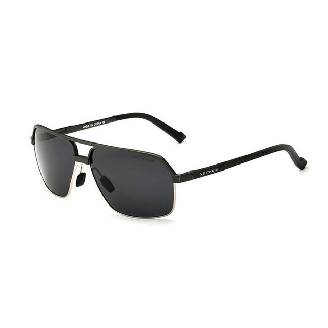 VEITHDIA Aluminum Magnesium Alloy Polarized Sunglasses Men Square Vintage Male Sun Glasses 6521