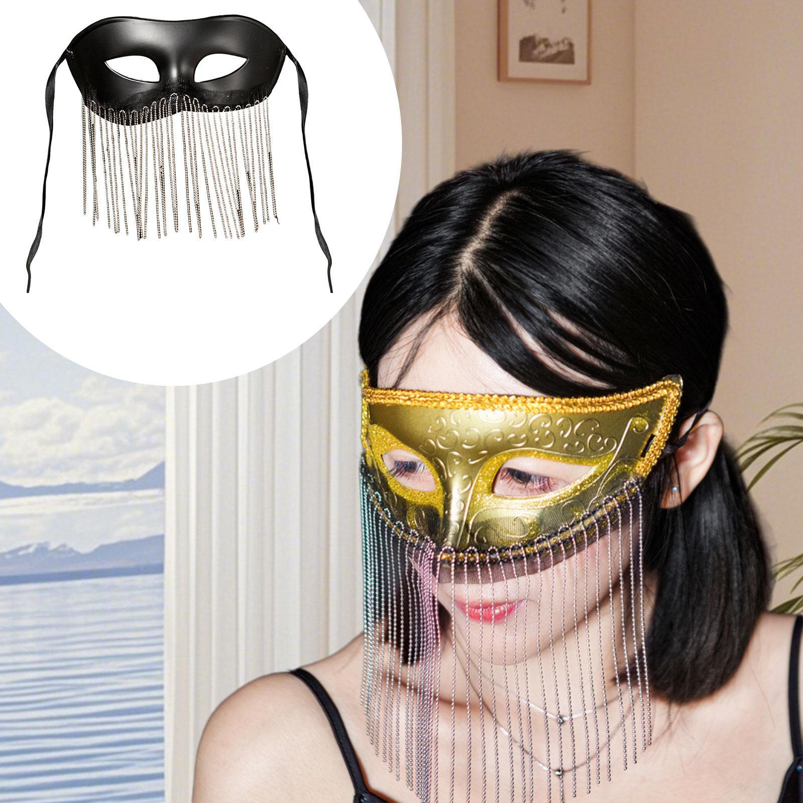 

Маска для глаз с кисточками Костюм Половина для клуба Женщины Мужчины Одеваются Праздник чёрный