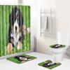 Creative Bathroom Non-Slip Floor Mat, Shower Curtain Combination Carpet, European And American Style Explosion Woman