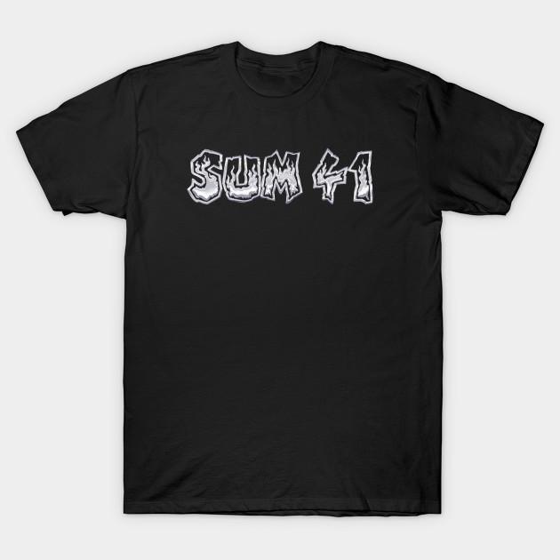 

Men Black Print T-shirt Sum 41 No-Cut Transfer Paper Print Cotton Tshirt 4XL чорний