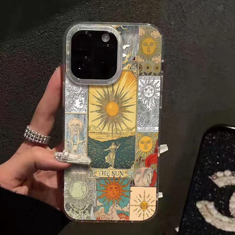 

Древний и Мистический Солнечный Узор Чехол для Телефона для iPhone 11 12 13 14 15 16 17 Pro Max Air XS XR X 7 8 Plus 16E Жесткий Задний Чехол iPhone 13 Pro