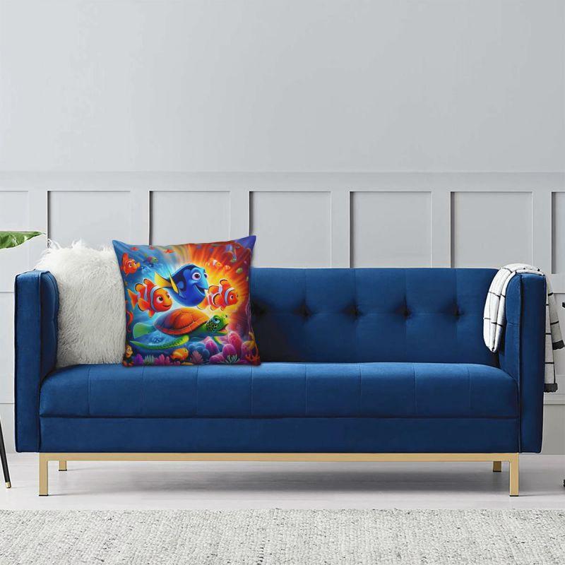 Anpassat Disney-film Hitta Nemo Kuddfodral 40x40cm Soffa Anime Kawaii Modernt Kuddfodral Bil Kuddfodral