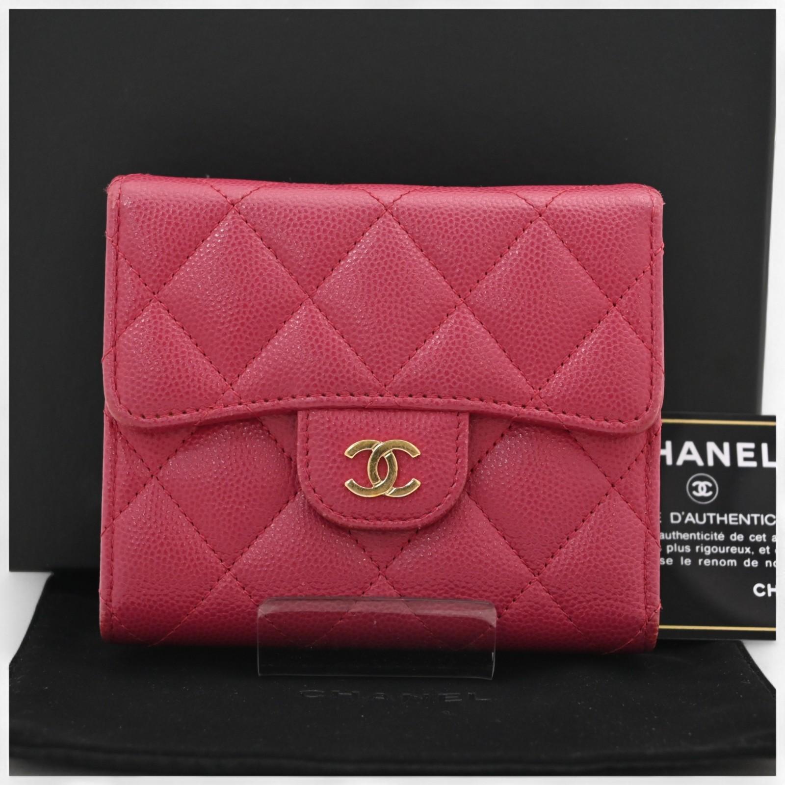 

Auth CHANEL Classic Small Flap Wallet Caviar Skin Trifold Black Women’s A Rank ch7868bs