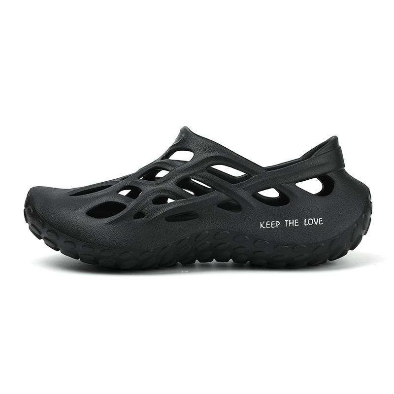 

Модные мужские сандалии Hollow, модные однотонные мужские сандалии, нескользящие, удобные, легкие, мужские туфли из ЭВА для заплывов, пляжная обувь для мужчин 45 чёрный