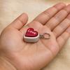 3D-gedruckter LOVE Herz Fidget Clicker Schlüsselanhänger, Stressabbau Druckknopf Spielzeug, Tragbares Schreibtisch-Gadget, Süßes Geschenk für Paare & Beste Freunde