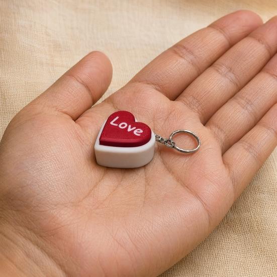 3D-gedruckter LOVE Herz Fidget Clicker Schlüsselanhänger, Stressabbau Druckknopf Spielzeug, Tragbares Schreibtisch-Gadget, Süßes Geschenk für Paare & Beste Freunde