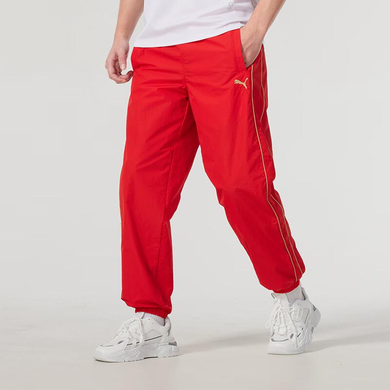 Puma Fitness Training Outdoor Running Fashion Jogger Knit Pants Men pants Red 631415-11