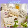 Botanical Print Waterwash Cotton Summer Blanket With Breathable Fabric For Family