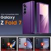 Vollständige Abdeckung mit Magnetring, integriertem Displayschutz und Ständer für Samsung Galaxy Z Fold 7 - Lila