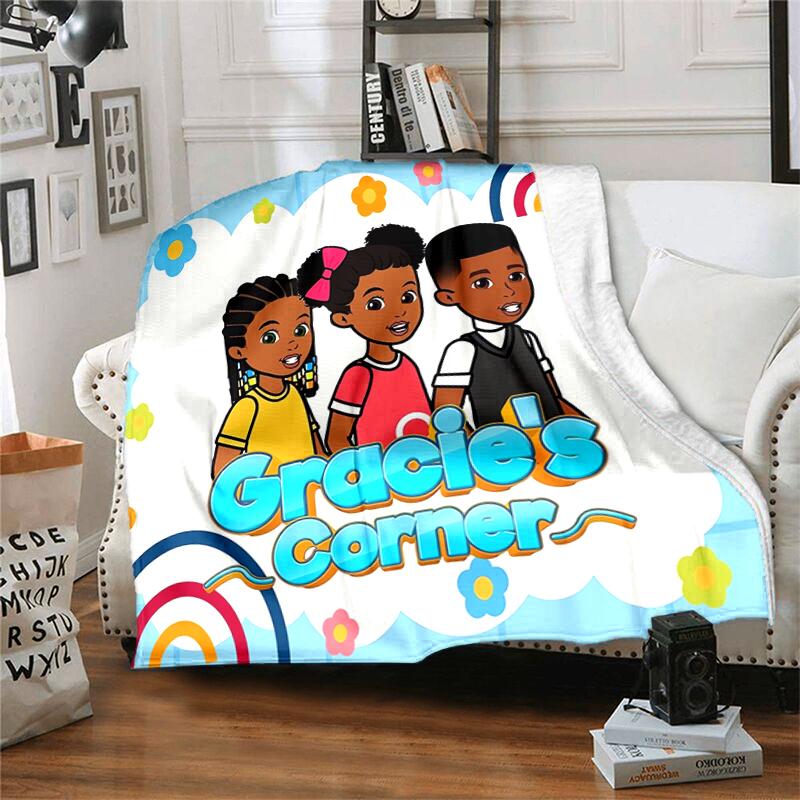 1pc Blanket Gracie's Corner1 Print Design, Lightweight Blanket for Sofa, Bed- Soft &Warm, Gift for All Seasons like Christmas, Halloween