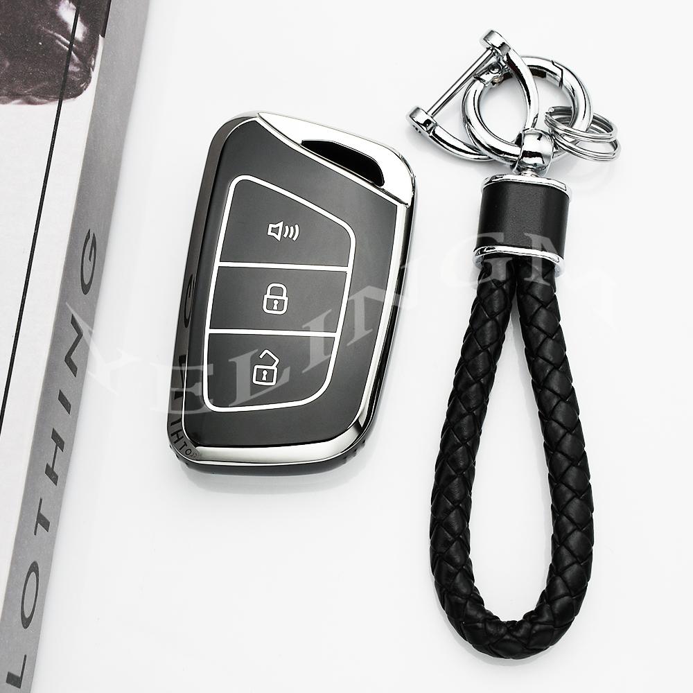 New Tpu 3Button Car Key Case Suitable For Jac Jiayue A5 X4 X7 Ic5 Iev S4 7S T8 Refine S4 S7 M6 Keyless Keychain Accessories