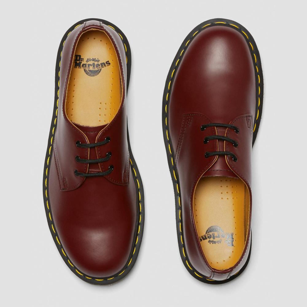 Derbies Dr. Martens Cherry Red Smooth Version 1461 Smooth