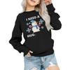 Kids' Fashion Loose-Fit Casual Long-Sleeve Christmas Print Oversized Crewneck Sweatshirt