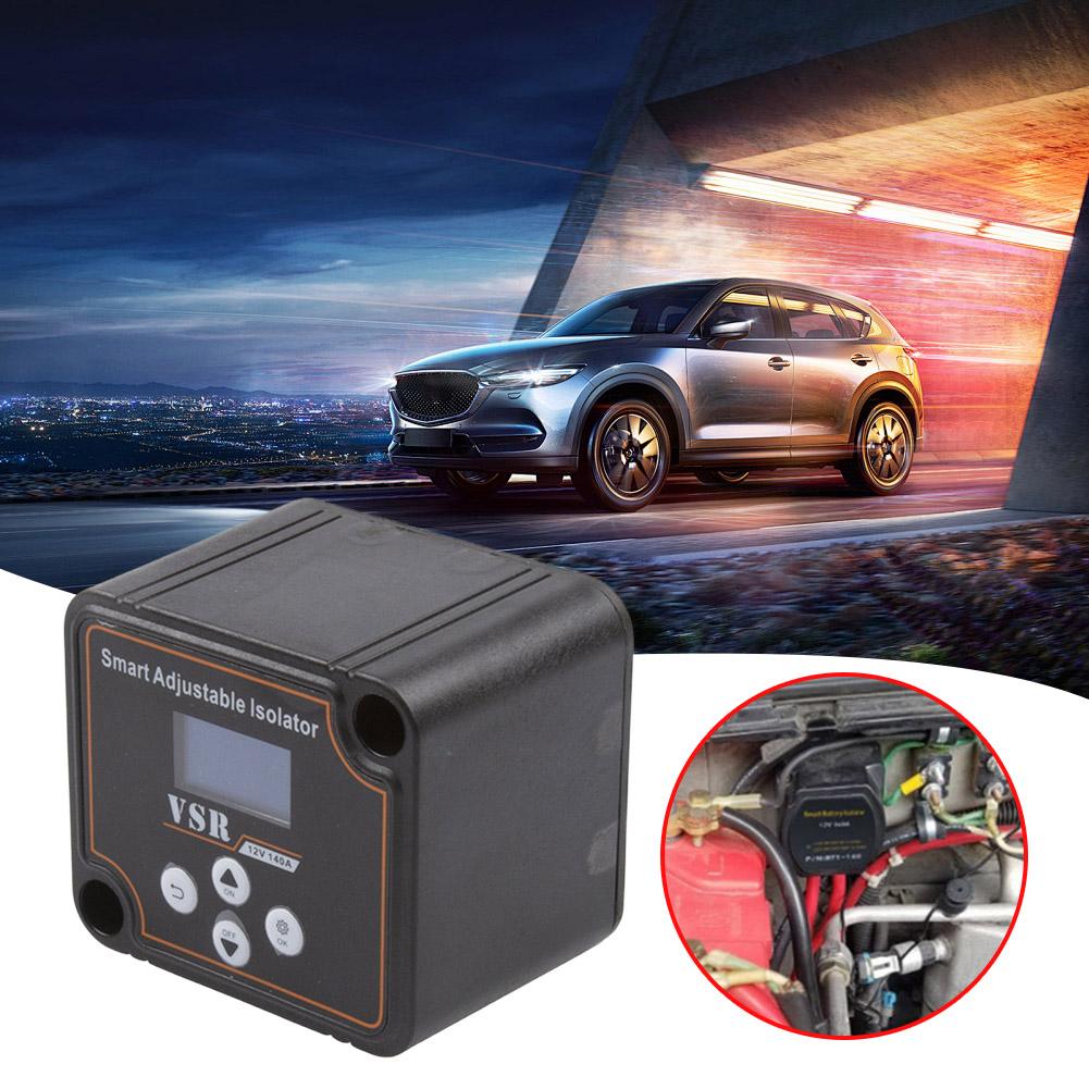 12V 140A Adjustable Dual Battery Isolator Split Charge Smart Dual Battery Smart Isolator for RV Marine Car Vehicle Truck Caravan