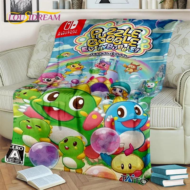 Cartoon Bubble Bobble Game Gamer 3D Blanket,Soft Throw Blanket for Home Bedroom Bed Sofa Picnic Travel Office Cover Blanket Kids