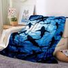 1pc Shark Blanket, Lightweight Flannel Throw Blanket For Sofa, Bed, Travel, Camping, Living Room, Office, Couch, Chair, And Bed
