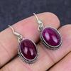 Ruby(Simulated) Gemstone 925 Sterling Silver Jewelry Earring 1.38" Z2f96