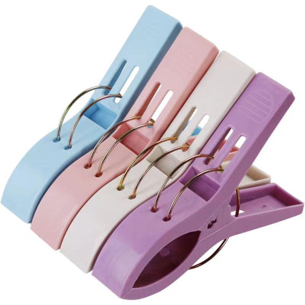 

8PCS Colorful Durable Beach Towel Clips Plastic Sturdy Clothes Clips XXL Towel Holder Drying Clothes